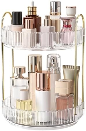 360° Rotating Makeup Organizer, Large Capacity Skincare & Cosmetics Storage by Oifecsie