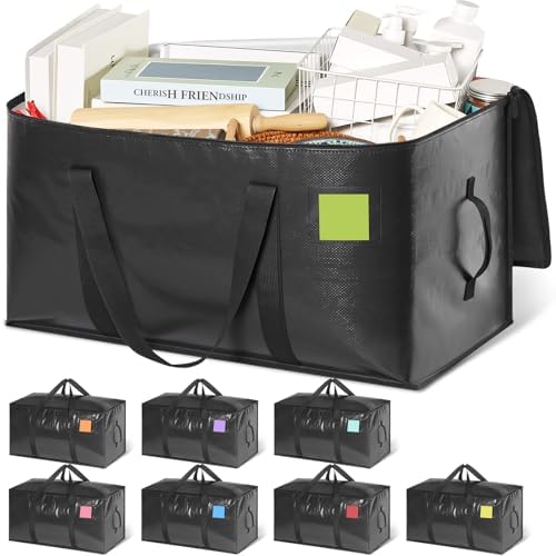 Moving Bags Heavy Duty Extra Large 110LB Storage Bags, 8 Pack-Black by Unknown