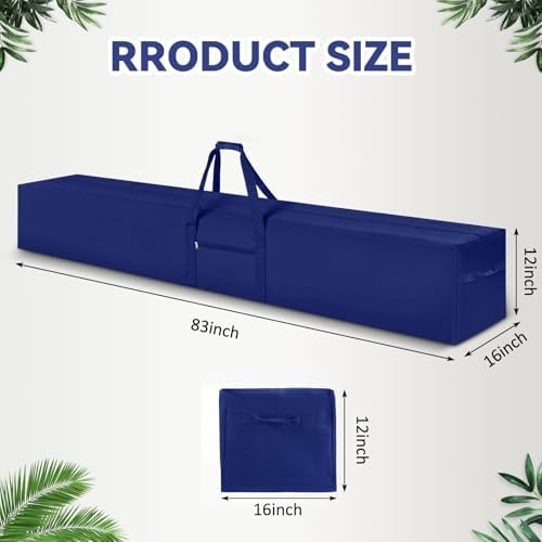 1 Pcs 83 x 16 x 12 Inch, 260 L Large Storage Duffle Bag Blue - Image 2