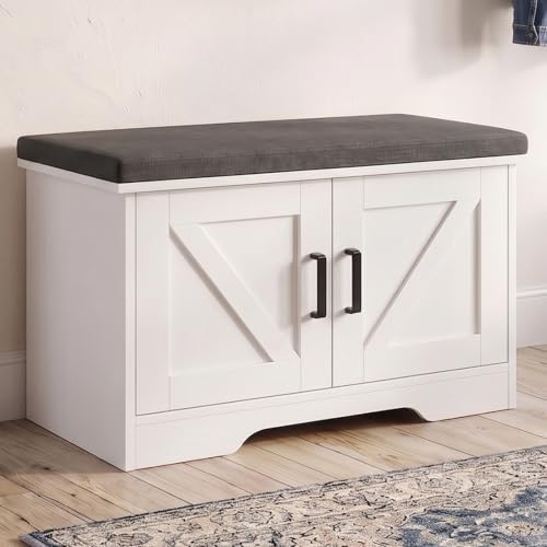 NEWBULIG Shoe Bench with Storage for Entryway, 27.6" Shoe Storage Bench by NEWBULIG