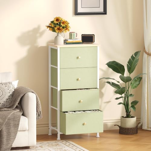 Sweetcrispy Dresser for Bedroom, 4 Drawer Storage Cabinet, Tall Nightstand - Image 2