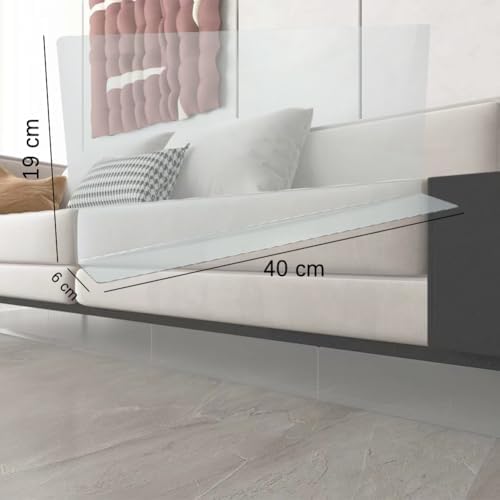 8 Pack Clear Toy Blockers for Furniture, 16" L x 7.5" H Under Bed Blocker for Pets, Adjustable Gap Bumper Under Couch Blocker, Stop Things from Going Under Couch Sofa Bed with Strong Adhesive - Image 2