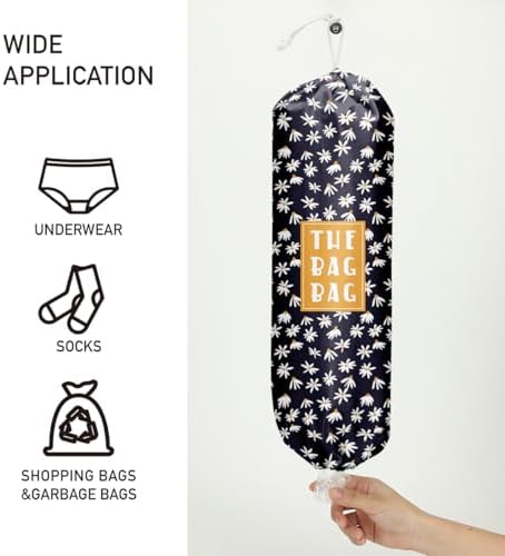 Daisy Grocery Bag Organizer - Plastic Bag Holders for Kitchen, Pantry, Laundry Room - Home Decor Gift for Women & Men - Image 2