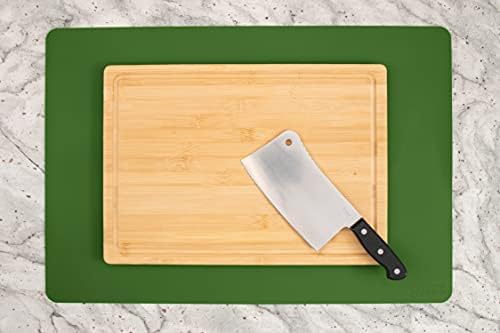 GASARÉ, Set of 2, Extra Large, Thick, Silicone Mats for Kitchen Counter, Heat Resistant Mats, Countertop Protector, Non-Slip, Easy to Clean, 25 x 17 Inches x 1.4mm, Green - Image 5