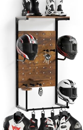 Motorcycle Helmet Wall Mount, 4-Helmet Capacity by HDPRHGRD