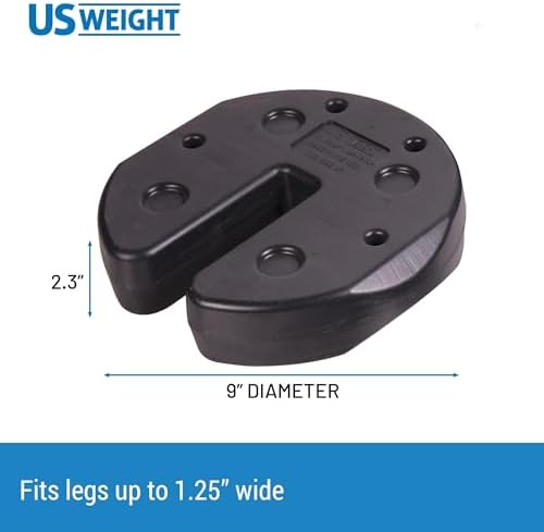 US Weight 40 Pound Canopy Weight Set of 4 and Carry Strap with No-Pinch Design - Easy Installation and Removal to Secure Tents, Canopies, and Umbrellas at Outdoor Events - Image 3