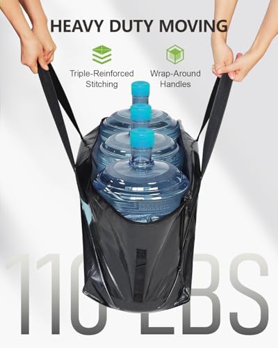 Moving Bags Heavy Duty Extra Large 110LB Storage Bags, 8 Pack-Black - Image 2