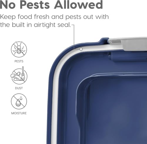 IRIS USA Dog Food Storage Container, Up to 30+11 lbs, Navy - Image 4