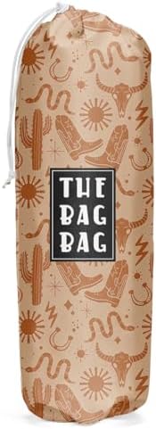 Western Gifts Plastic Bag Holder - Cow Print Grocery Bag Organizer For Kitchen Storage And Home Decor by IHopes%2B