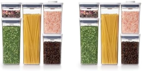 OXO Good Grips Storage Container Airtight | Stackable | For Pantry Organization | Dishwasher Safe | 5 Piece Set, Pack of 2 by Unknown