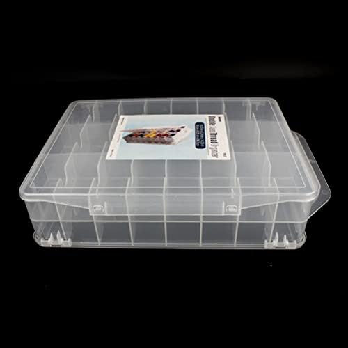 46 Grids Sewing Organizer, Double Sided Thread Box Storage, Portable Clear Plastic Organizer Box for Embroidery and Sewing Threads, Embroidery Floss, Crafts, Small Toys (Clear) - Image 3