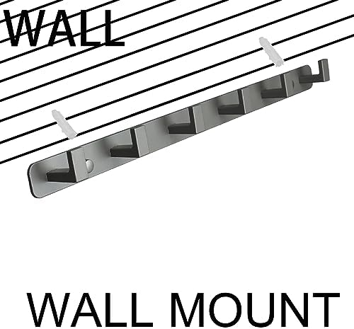 Coat Rack, Heavy Duty Stainless Steel 6 Tri Coat Hook Hanger, Wall Mounted Storage Wall Hooks, Rustic Clothes Hook/Key Hook Rail for Bathroom Kitchen Entryway(6 Hook Grey) - Image 6
