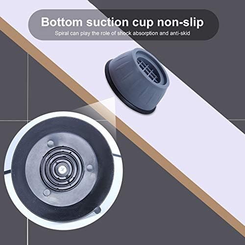 Mwellewm 8 Pcs Shock and Noise Cancelling Washing Machine Support Plastic Noise Reducing and Anti Slip Anti Vibration Rubber Washing Machine Feet Pads Anti-Walk Dryer Washer Vibration Stabilizer - Image 2