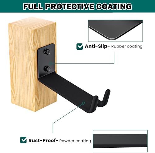 EVERHANGER Wall Mount Bike Pedal Hanger, Heavy-duty Garage Bike Rack - Image 4