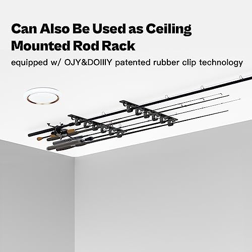 Wall Mount Fishing Rod Holders,Horizontal/Ceiling Storage Rack for Garage - Image 3