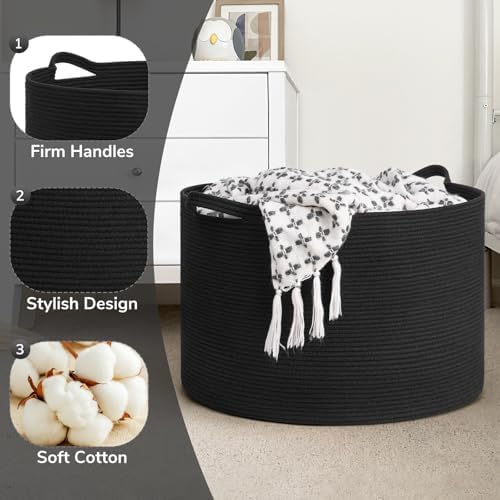 Goodpick Extra Large Woven Dirty Clothes Basket for Nursery, 115L - Image 5