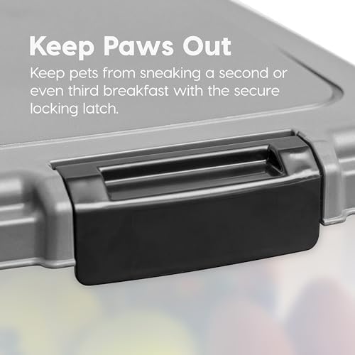 IRIS USA Dog Food Storage Container, Up to 30+11 lbs, Silver - Image 6
