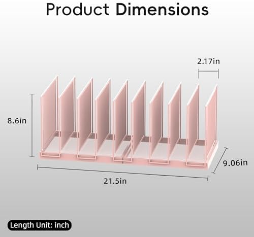 9-Section Desk File Organizer, Vertical File Holder, Mesh Desktop File Folder Metal File Organizer Stand for Office Home Classroom, Pink - Image 2