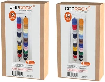 Over-The-Door Hat Organizer for Baseball Caps 2Pack, 4 Straps.Holds 72 caps - Image 2