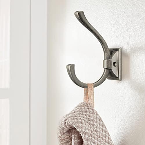 TUNNY 5 Pack Antique Design Wall Hanging Coat Hook - Matte Antique Nickel Coat Hook Towel Hook for Entry Shoe Cabinet, Wardrobe Bathroom Bedroom Furniture Hardware - Image 4