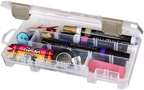 ArtBin 3003AB Solutions Small Box, Art & Craft Supply Organizer with Removable Dividers, [1] Plastic Storage Box by ArtBin