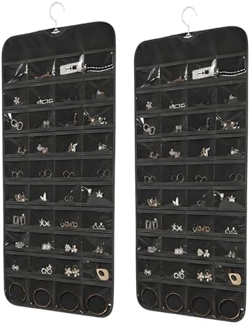 80 Pockets Hanging Jewelry Organizer by Bioudell