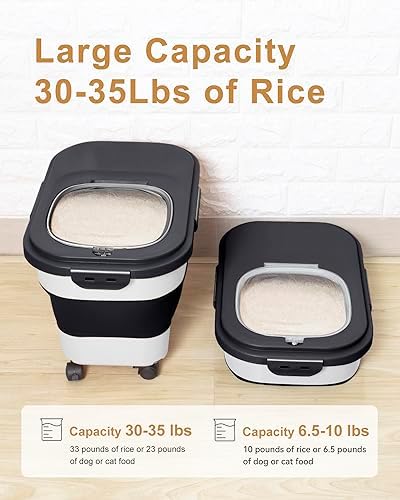 20-30 Lbs Rice Storage Container,Collapsible Food Storage Container - Image 2