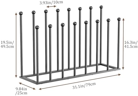 Freestanding Boot Rack, Shoe Storage Organizer Fit for 8 Pairs, Black - Image 6