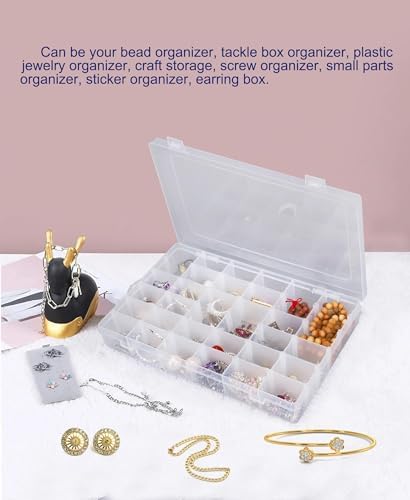 8 PCS 36 Grids Bead Organizer Box Plastic Box Clear Box Organizer 3600 Tackle Box Organizer Bead Containers Plastic Organizer Compartment Organizer Box Jewelry Earring Organizer (8 Pcs) - Image 5