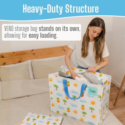 VENO Heavy Duty Moving Bags, 27 Gallon, Tropical Island, 4 Pack - Image 2