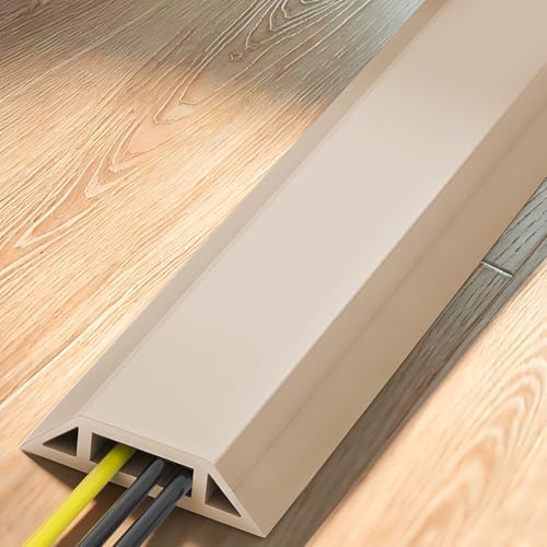 Eapele Floor Cord Cover 10ft Cord Covers for Wires on Floor, Heavy Duty Extension Cord Cover, Rubber Floor Cable Cover, Prevent Trip Hazard for Sidewalk Home Office Outdoor or Indoor Settings - Image 3