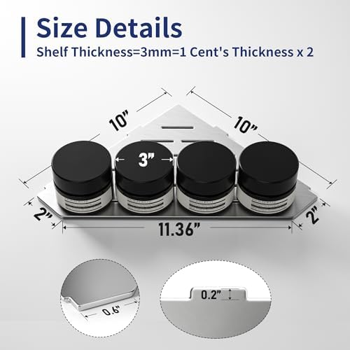 Corner Shower Shelf for Tiled Wall - Image 2