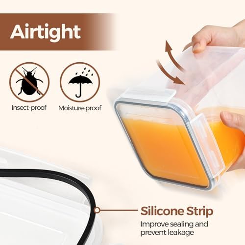 ComSaf Airtight Brown Sugar Containers with Terra Cotta Saver 2.6Qt 2Pack - Image 5