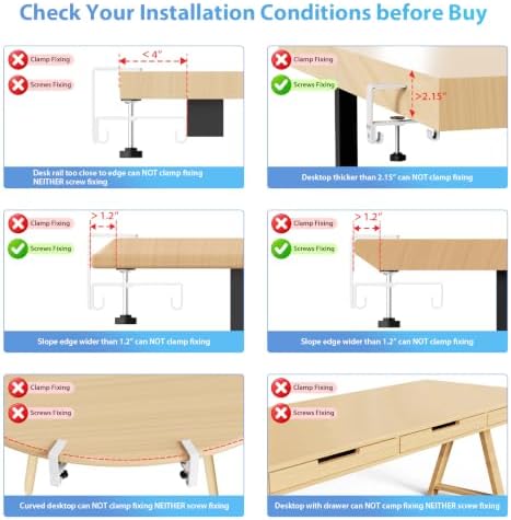 KEEGH No Drill Fabric Under Desk Cable Management Tray 28 in, White - Image 7