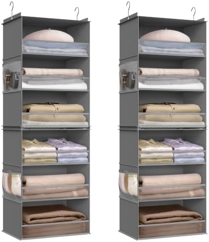 SONGMICS Widened Hanging Closet Organizer, 6-Tier, Separable，2 Pack by SONGMICSbySONGMICSHOME