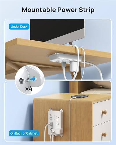 TROND Power Strip with USB, 10ft Extension Cord, 1300J, ETL Listed - Image 5
