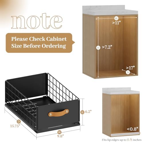 Pull Out Cabinet Organizer, Slide-Out Pantry Shelves, Fits Framed Cabinets - Image 4