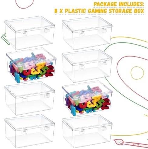 SiliFine 8 Pcs Clear Plastic Storage Bins with Lids Stackable for Toys - Image 3