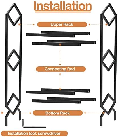 Vinyl Record Storage Rack, Record Holder 260-280 LP Storage Shelf Display Stand for Albums Books Magazines Files, Black Metal - Image 6