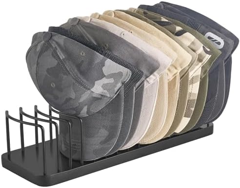 Mkono Hat Organizer for Baseball Caps, Hat Holder Storage for Closet, Black by Mkono