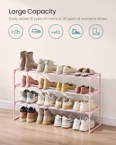 SONGMICS Shoe Rack, 3-Tier Shoe Organizer, Metal Storage Shelf - Image 6