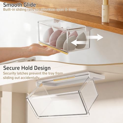Medicine Cabinet Organizer Drawer, Under Shelf Storage for Bathroom - Image 4