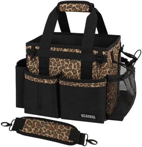 SCAVATA Compact Wearable Cleaning Caddy with Handle & Shoulder Straps by Tidyyourlife