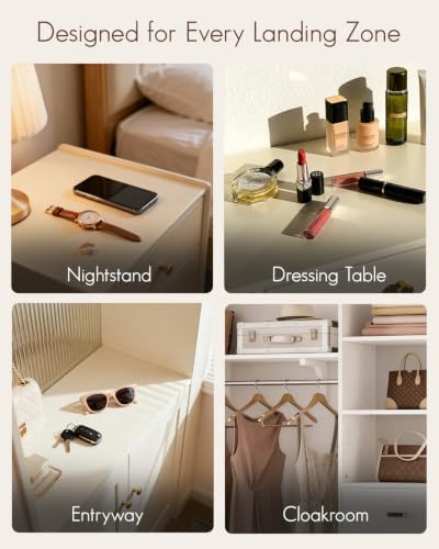 VLANDO 30-Slot Sunglasses Organizer Case with Clear Lid & 5 Drawers,Beige - Image 7