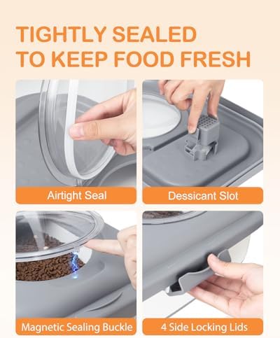 25-28Lbs Dog Food Storage Container Airtight,Collapsible Pet Food Storage - Image 4
