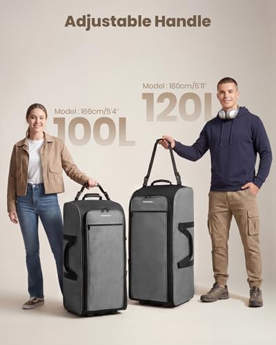 Fanwoli 30'' Extra Large Rolling Duffel Bag with Wheels, Heavy Duty - Image 6
