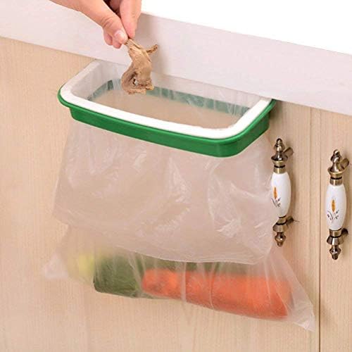 Lunies Over the Cabinet Plastic Trash Bag Holder for Kitchen, Under Sink Trash Can, Grocery Bag Holder for RV,Bathroom, Dorm Room, Office 8.6"x 4.9" by Lunies