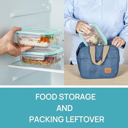 Vtopmart 5Pack 22oz Glass Storage Containers with Lids, Green - Image 5