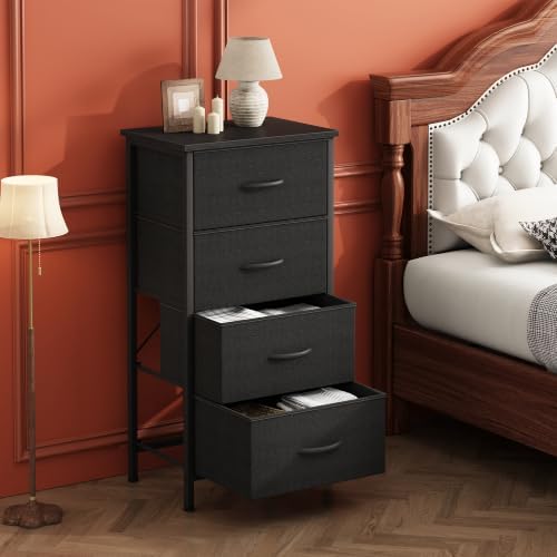 Sweetcrispy 4 Drawer Dresser, Tall Storage Cabinet for Bedroom and Closet - Image 2