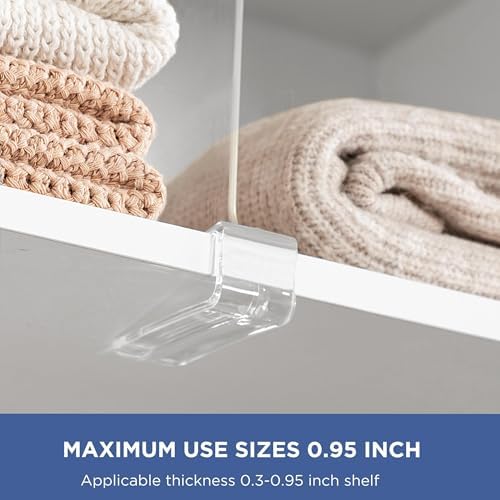 HBlife 12 Inches Tall [Extra Tall Version] Clear Shelf Dividers, 18 Pack Purse Organizer for Closet Perfect for Handbags, Acrylic Bookshelf for Organization - Image 4